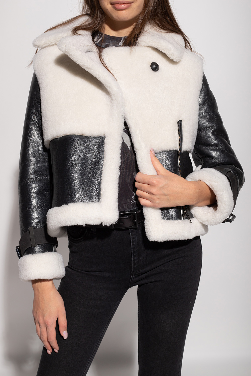 All saints farley shearling jacket hotsell